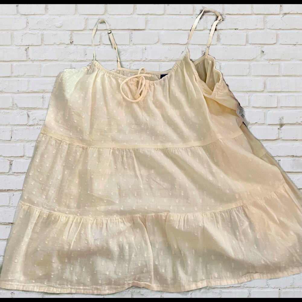 NWT, Old Navy Blouse, Spaghetti straps. Cream color.
